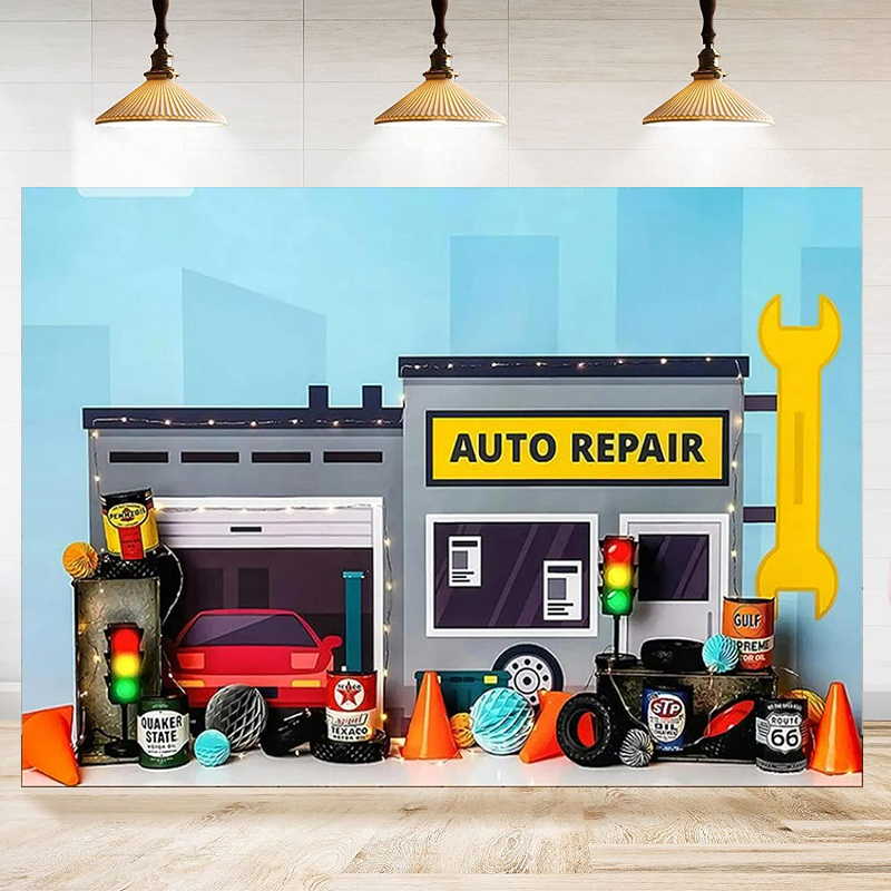 Auto Repair Shop Automobile Me - Auto Repair Shop Background บทวิจารณ์และราคา