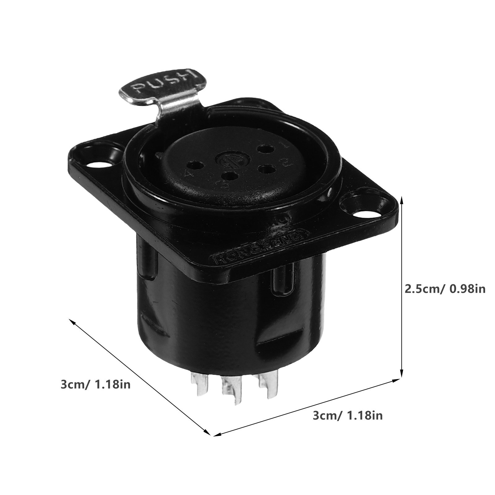 4Pcs Xlr 4-Pin Female Jack Soc - Transmission Jack Adapter บทวิจารณ์และราคา