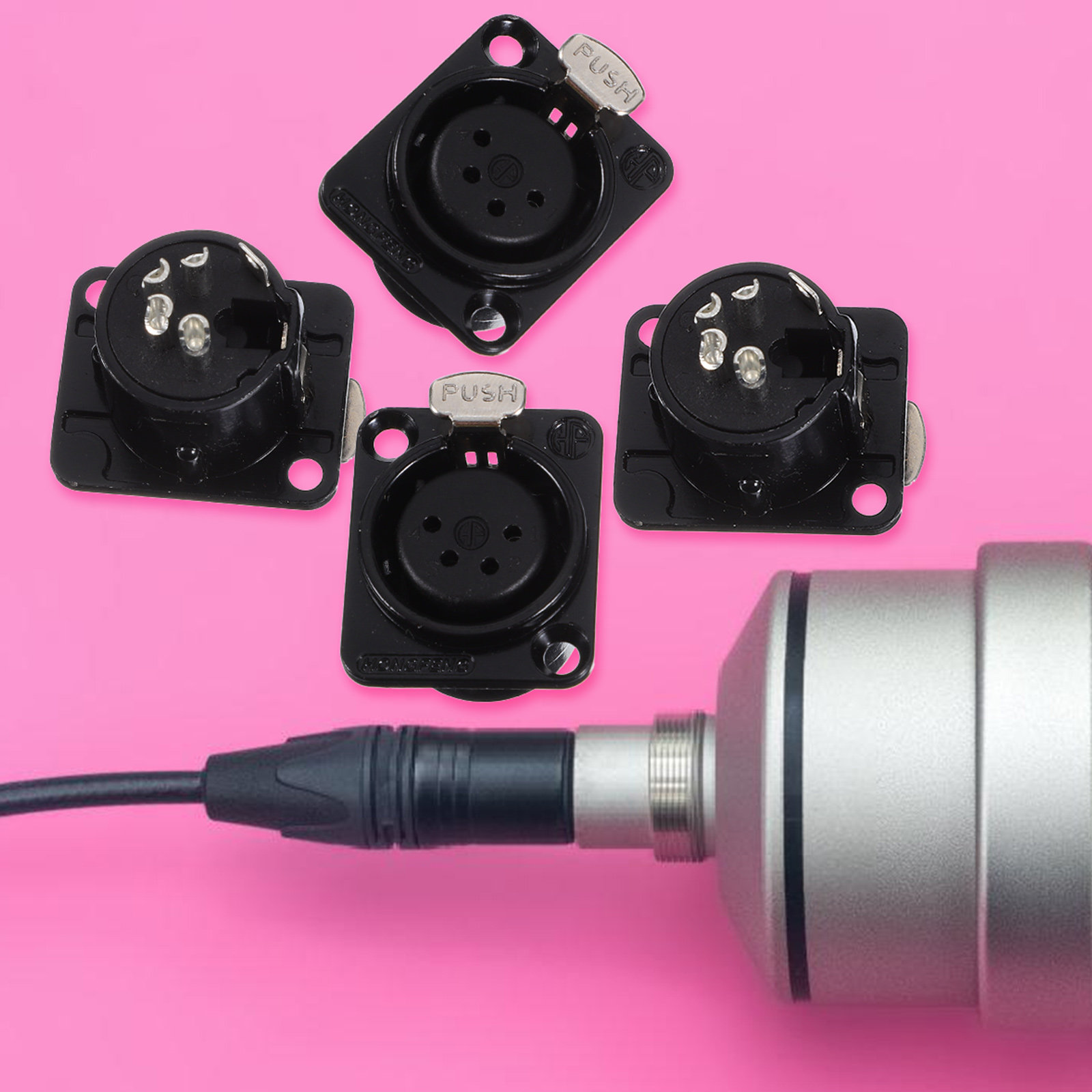 4Pcs Xlr 4-Pin Female Jack Soc - Transmission Jack Adapter บทวิจารณ์และราคา