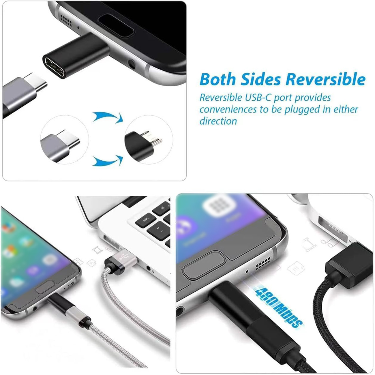 USB Type C Female to Micro USB - Transmission Jack Adapter บทวิจารณ์และราคา