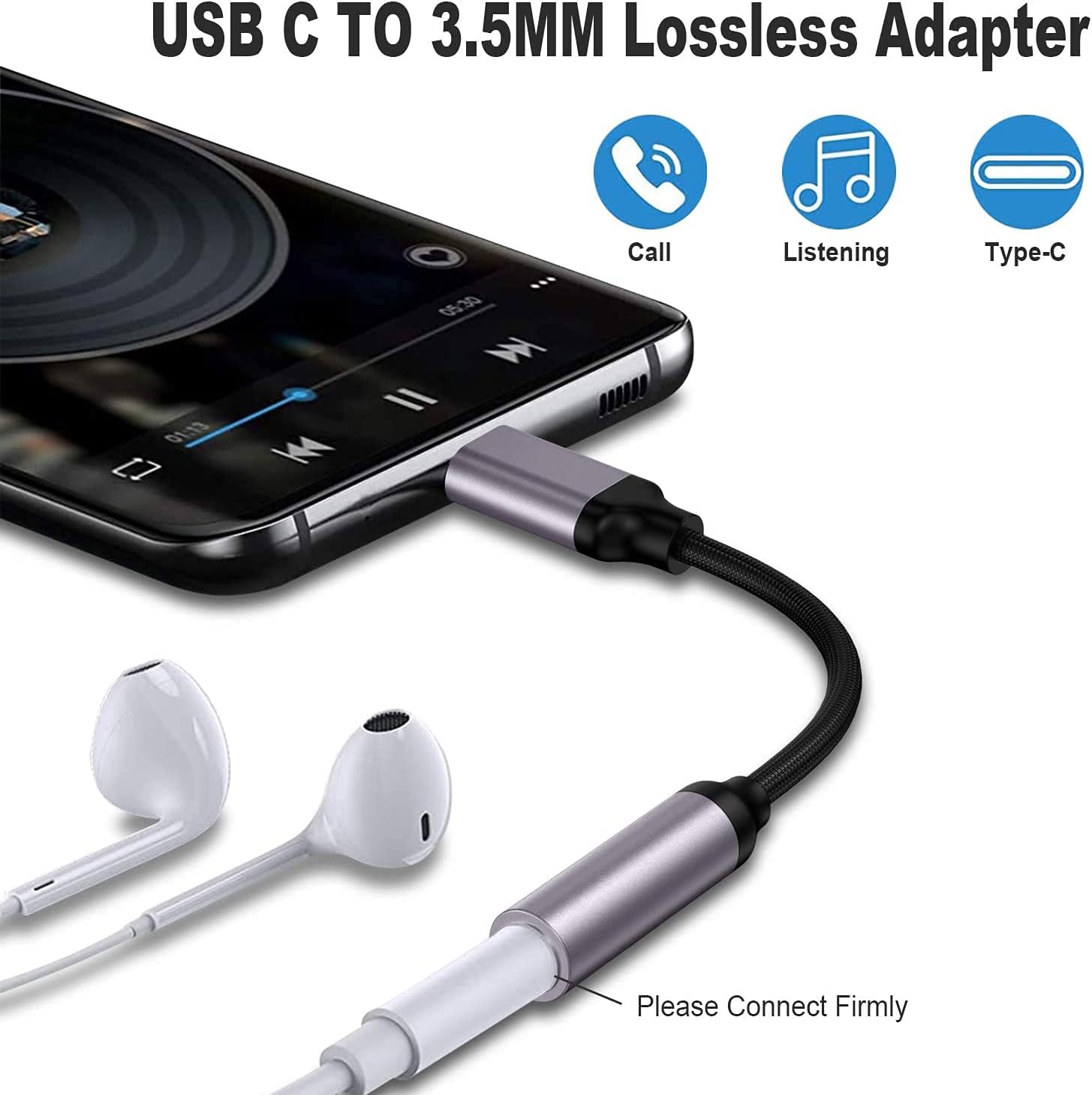 USB Type C To 3.5mm Aux Adapte - Transmission Jack Adapter บทวิจารณ์และราคา