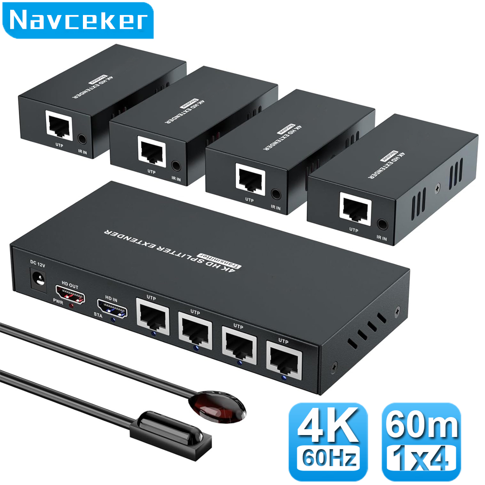 Navceker 4K 60Hz HDMI Extender - Transmission Jack Adapter บทวิจารณ์และราคา